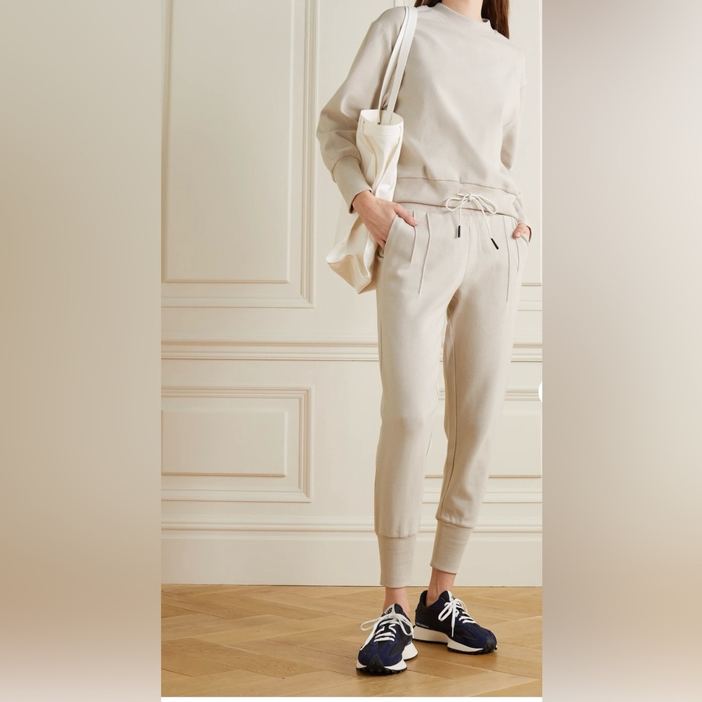 NWT Varley Amberley stretch-cotton piqué track pants, Size M